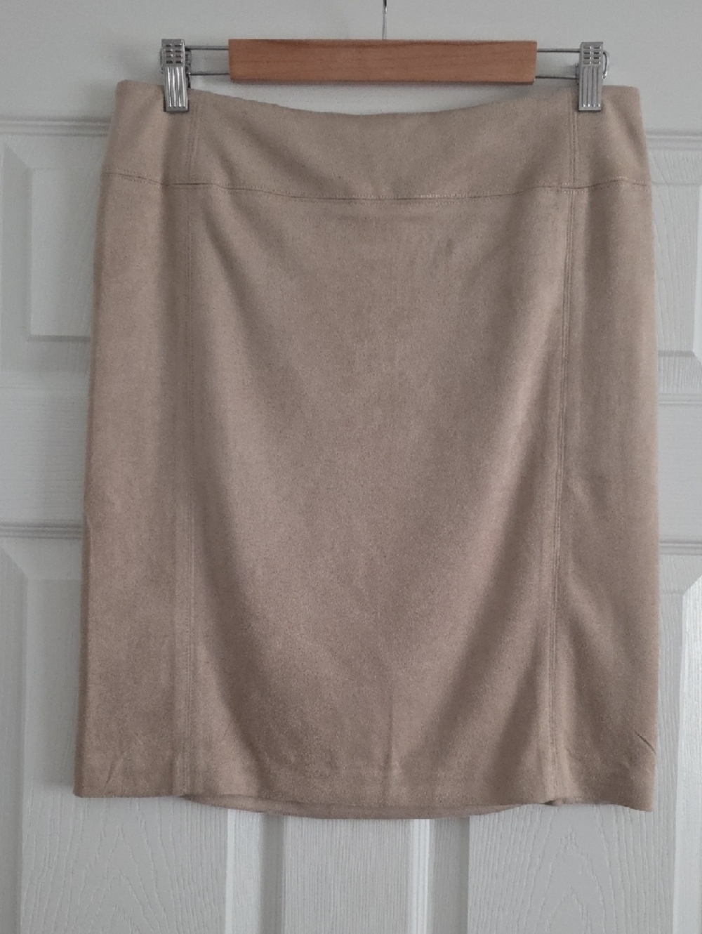 J. McLaughlin Beige Suede Pencil Skirt
